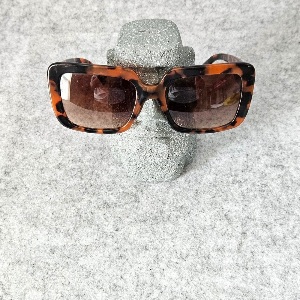 Versace 4384-R Dark Havana Tortoise Medusa Crystal Square Sunglasses 54mm Italy